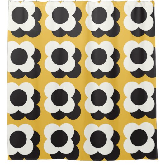 Scandinavische stijl, bloemenpatroon douchegordijn (Voorkant)