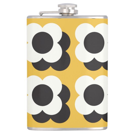 Scandinavische stijl, bloemenpatroon heupfles (Voorkant)