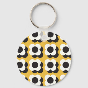 Scandinavische stijl, bloemenpatroon sleutelhanger