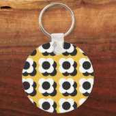 Scandinavische stijl, bloemenpatroon  sleutelhanger (Achterkant)