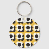 Scandinavische stijl, bloemenpatroon  sleutelhanger (Achterkant)