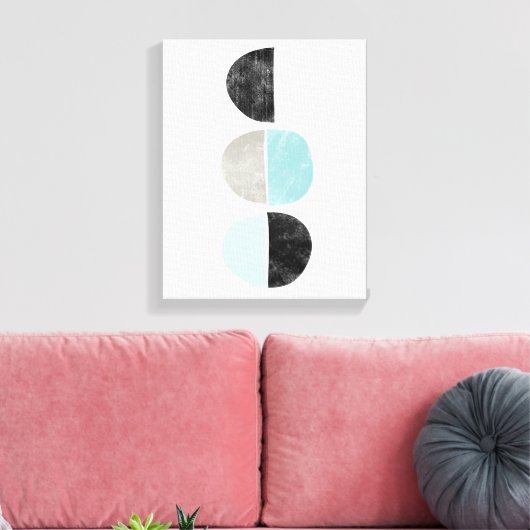 Scandinavische stijl geometrische canvas print (Insitu (Woonkamer))