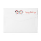 Scandinavische stijl herten rood blauw Christmas W (Achterkant)