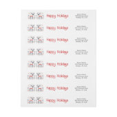 Scandinavische stijl herten rood blauw Kerstmis (Vel)