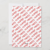 Scandinavische stijl herten rood blauw Kerstmis Feestdagenkaart (Achterkant)