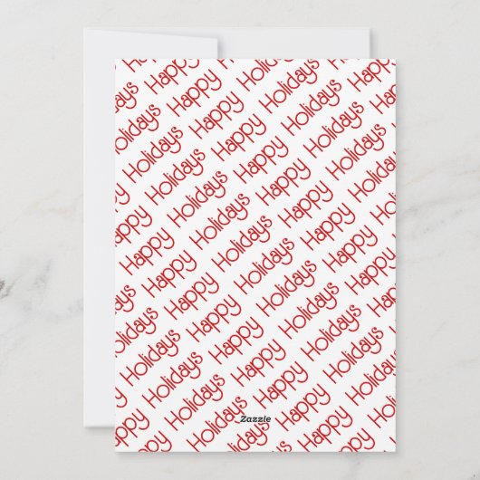 Scandinavische stijl herten rood blauw Kerstmis Feestdagenkaart (Achterkant)