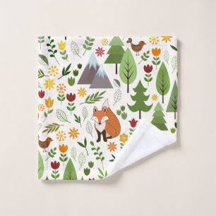 Scandinavische stijl illustraties + CRM groot patr Washandje