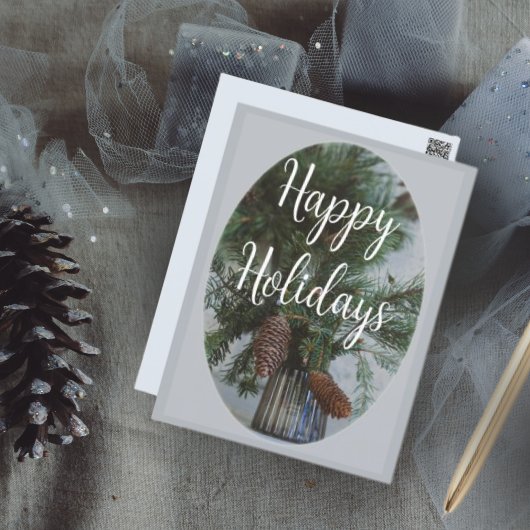 Scandinavische stijl Kerstspar tak Briefkaart