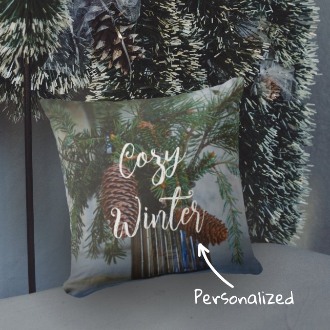 Scandinavische stijl Kerstspar tak Kussen (Creator heeft geüpload)
