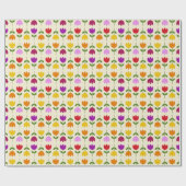 Scandinavische stijl Kleurrijk op CRM Bloempatroon Cadeaupapier (Vlak)