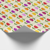 Scandinavische stijl Kleurrijk op CRM Bloempatroon Cadeaupapier (Hoek)