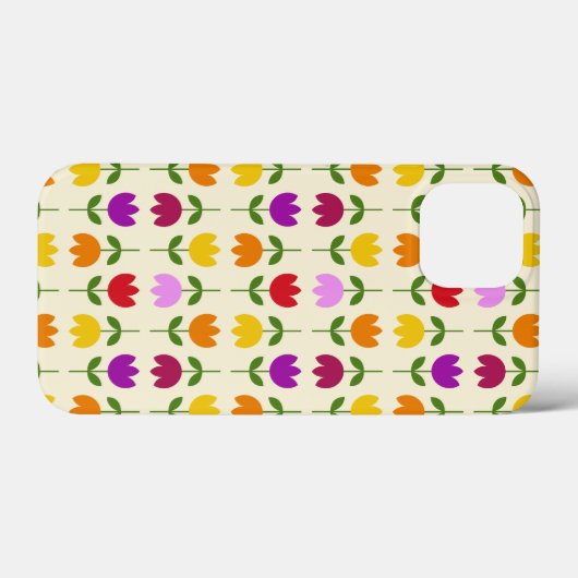 Scandinavische stijl Kleurrijk op CRM Bloempatroon Case-Mate iPhone Case (Achterkant (horizontaal))