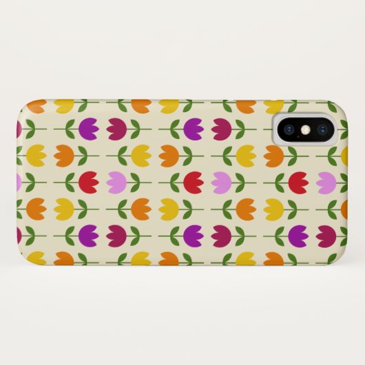 Scandinavische stijl Kleurrijk op CRM Bloempatroon Case-Mate iPhone Case (Achterkant (horizontaal))