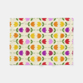 Scandinavische stijl Kleurrijk op CRM Bloempatroon Fleece Deken (Voorkant (Horizontaal))