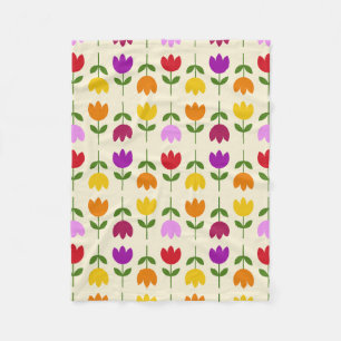 Scandinavische stijl Kleurrijk op CRM Bloempatroon Fleece Deken