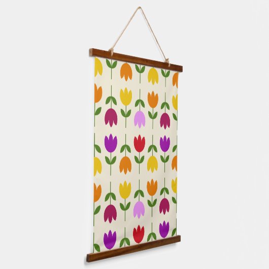 Scandinavische stijl Kleurrijk op CRM Bloempatroon Hangend Wandkleed (Gebogen)