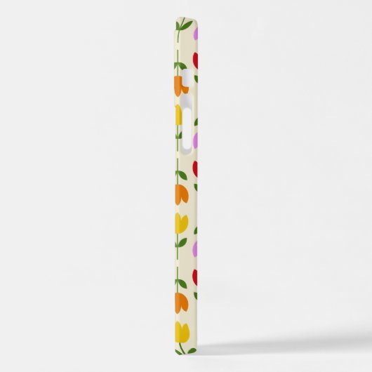 Scandinavische stijl Kleurrijk op CRM Bloempatroon iPhone Hoesje (Linkerkant)