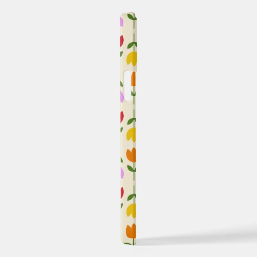 Scandinavische stijl Kleurrijk op CRM Bloempatroon iPhone Hoesje (Rechterkant)