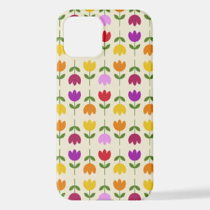 Scandinavische stijl Kleurrijk op CRM Bloempatroon iPhone 12 Hoesje