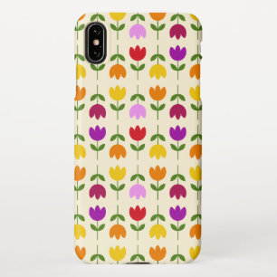 Scandinavische stijl Kleurrijk op CRM Bloempatroon iPhone XS Max Hoesje