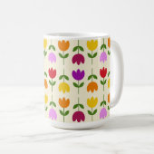 Scandinavische stijl Kleurrijk op CRM Bloempatroon Koffiemok (Voorkant rechts)