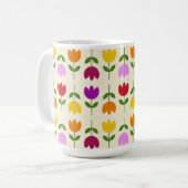 Scandinavische stijl Kleurrijk op CRM Bloempatroon Koffiemok (Voorkant links)