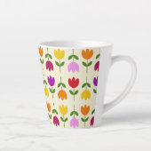 Scandinavische stijl Kleurrijk op CRM Bloempatroon Latte Mok (Rechts)