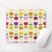 Scandinavische stijl Kleurrijk op CRM Bloempatroon Muismat (Met muis)