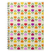 Scandinavische stijl Kleurrijk op CRM Bloempatroon Notitieboek (Voorkant)
