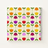 Scandinavische stijl Kleurrijk op CRM Bloempatroon Notitieboek (Achterkant)