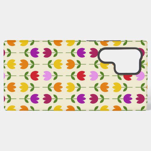 Scandinavische stijl Kleurrijk op CRM Bloempatroon Samsung Galaxy Hoesje (Achterkant horizontaal)