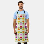 Scandinavische stijl Kleurrijk op CRM Bloempatroon Schort (Gedragen)