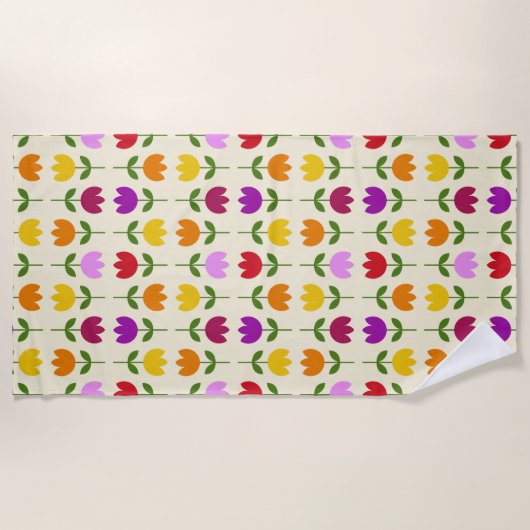 Scandinavische Stijl Kol op CRM Bloem RPT Patroon Strandlaken (Voorkant)