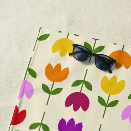 Scandinavische Stijl Kol op CRM Bloem RPT Patroon Strandlaken (In situ)