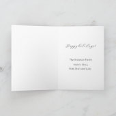 Scandinavische stijl Kraft kerstgebouw Kaart (Binnen)