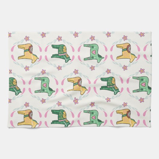 Scandinavische stijl kunst keukenhanddoek Dalas (Horizontaal)