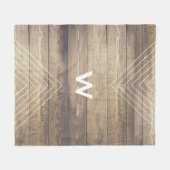 Scandinavische stijl licht hout & witte pijlen fleece deken (Voorkant (Horizontaal))