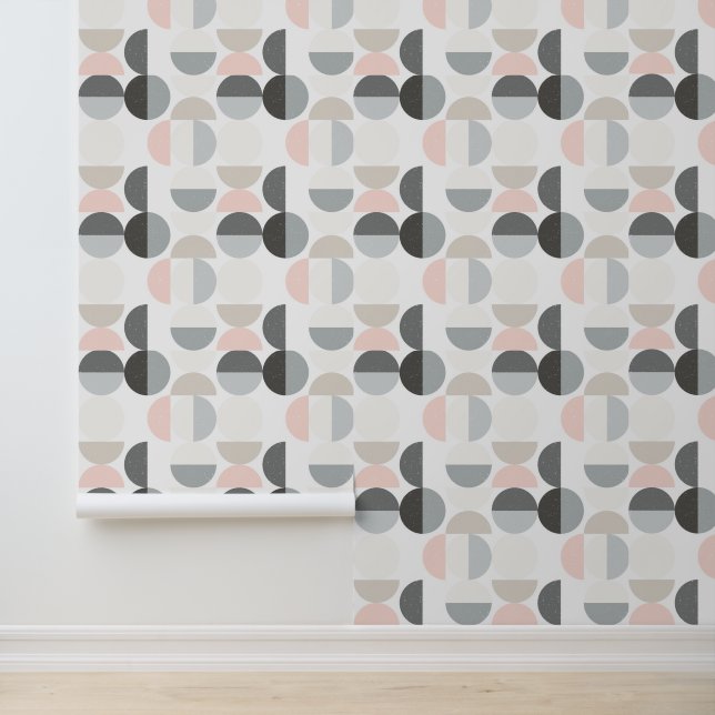 Scandinavische stijl Semi-Circle Pattern Behang (Applicatie)