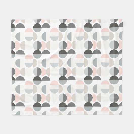 Scandinavische stijl Semi-Circle Pattern Fleece Deken (Voorkant (Horizontaal))