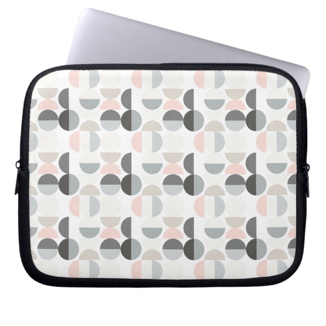 Scandinavische stijl Semi-Circle Pattern Laptop Sleeve (Voorkant)