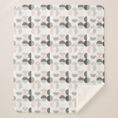 Scandinavische stijl Semi-Circle Pattern Sherpa Deken (Voorkant)