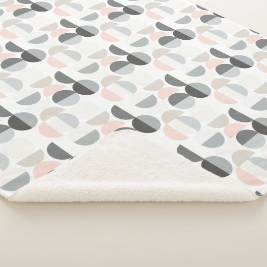 Scandinavische stijl Semi-Circle Pattern Sherpa Deken (3/4)