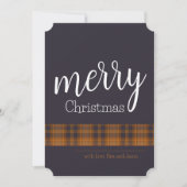 Scandinavische stijl tartan feestdagenkaart (Voorkant)