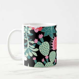 Scandinavische stijl vetplanten naadloos patroon koffiemok