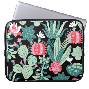 Scandinavische stijl vetplanten naadloos patroon laptop sleeve