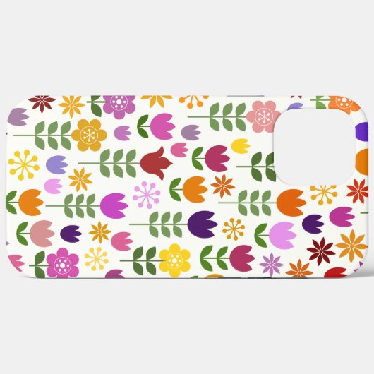 Scandinavische stijlbloemen Big Pattern Hoesje-Mat Case-Mate iPhone Case (Achterkant (horizontaal))