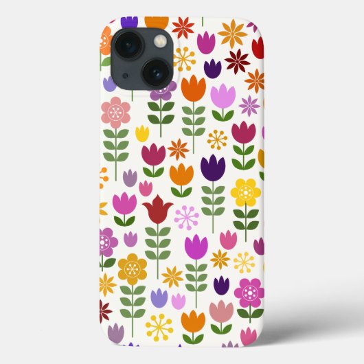 Scandinavische stijlbloemen Big Pattern Hoesje-Mat Case-Mate iPhone Case (Achterkant)