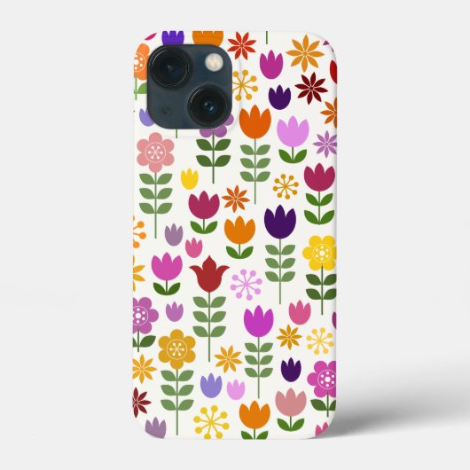 Scandinavische stijlbloemen groot patroonpatroon Case-Mate iPhone case (Achterkant)