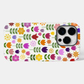 Scandinavische stijlbloemen groot patroonpatroon Case-Mate iPhone case (Achterkant (horizontaal))