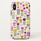 Scandinavische stijlbloemen groot patroonpatroon Case-Mate iPhone case (Achterkant)